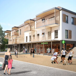 Image projet Pôle Santé avec logements et commerces à Fleurieux-sur-l’Arbresle (69)