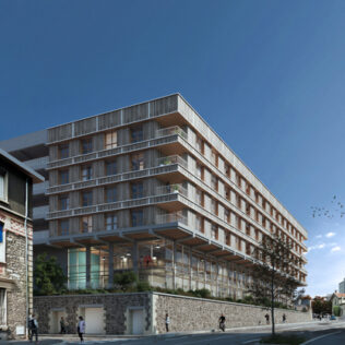 Image projet Conception-réalisation d’une résidence et d’un restaurant universitaires à La Tronche (38)