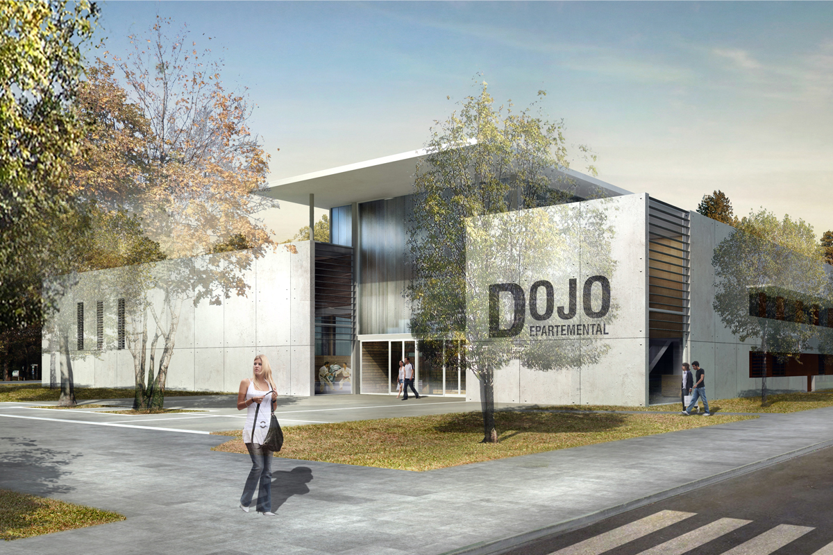 Construction du dojo départemental sur le campus de Grenoble à  Saint-Martin-d'Hères (38) - Chabal Architectes